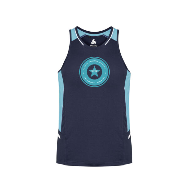 WOW TEAL ROUND SINGLET Thumbnail