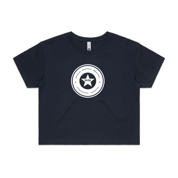 CROP TEE Wow White  Thumbnail