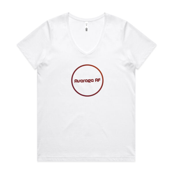 Wo's Maple V Neck Tee - Red Aaf Thumbnail